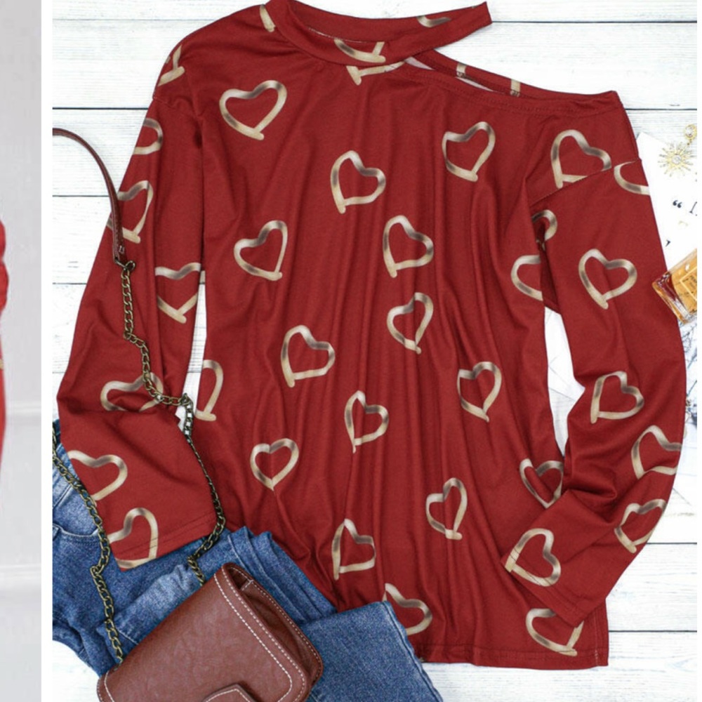 FLOATING HEARTS AVAILABLE CUTOUT TOP NWT - Picture 4 of 4